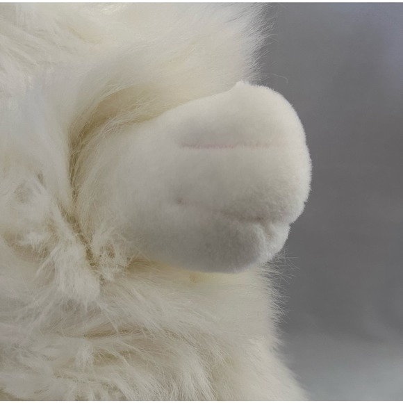 Vintage Chrisha Playful Plush Giant rabbit white bunny 17" 1988 Pink eyes - Picture 9 of 13